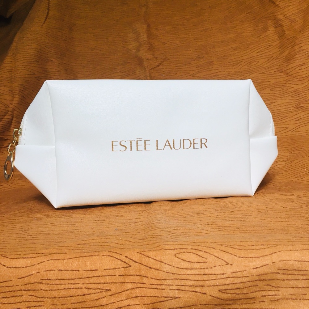 Estée Lauder makeup bag.
